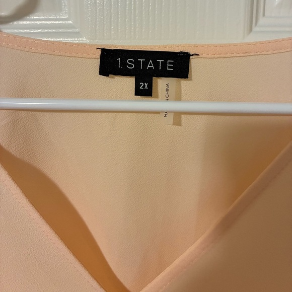 1. State Women's Light Peach Blouse - Picture 2 of 6